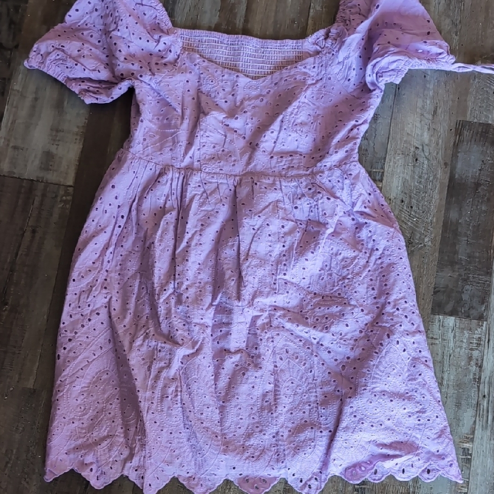 Purple Eyelet Dress